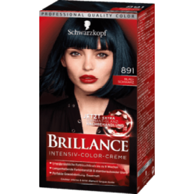 （65元/盒）德国原装施华蔻Brillance幻彩系列染发剂复古蓝黑色891  ×5盒