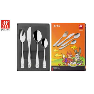 （129.98元/套）德国双立人zwilling不锈钢儿童餐具刀叉勺子4件套装Bino家族×2套