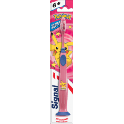 （11.82元/支）德国洁诺Signal牙刷6岁以上儿童卡通带吸盘多色可选站立*12支