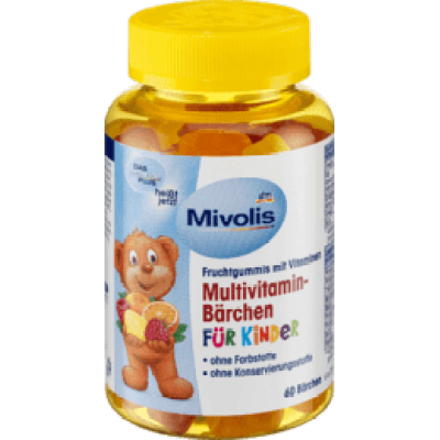 （33.98元/瓶）德国Mivolis儿童小熊复合维生素软糖×9瓶