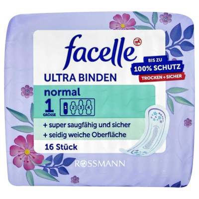 （11.98元/包）（任选16包）facelle日用超薄透气纯棉卫生巾新版1号无护翼(2滴水)16片装*4包