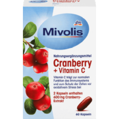 （48.98元/盒）Mivolis蔓越莓+维生素C胶囊60粒68克*8盒