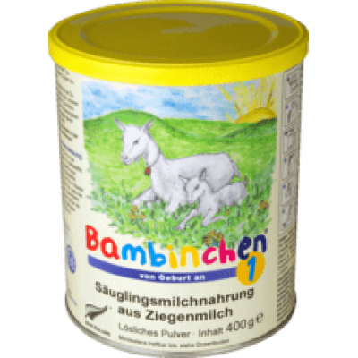 （165.98元/罐）蓝色星球Bambinchen 婴幼儿羊奶粉1段（0-6个月） 400g*2罐