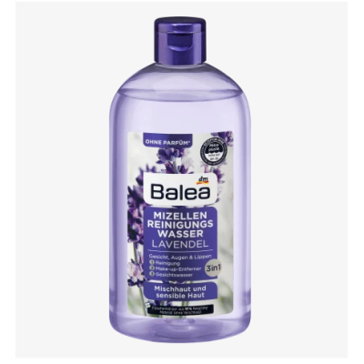 （45.98元/瓶）芭乐雅Balea薰衣草深层清洁温和脸部眼唇卸妆水400ml×4瓶