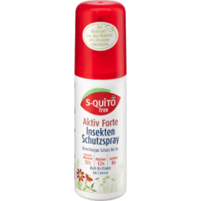 （67.98元/瓶）S-quitofree Aktiv Forte驱蚊喷雾100ml*4瓶