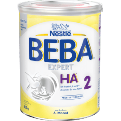 （210.98元/罐）雀巢贝巴Nestlé BEBA至尊水解奶粉HA2段段800g*2罐