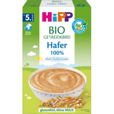 （38.95元/盒）HIPP喜宝有机谷物燕麦米糊5个月以后200g*4盒