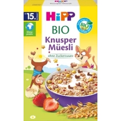 （33.98元/盒）（日期至22年10月31日）HIPP喜宝有机婴儿燕麦脆麦片15个月以后200g*5盒