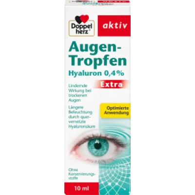 （84.98元/个）德国直邮双心Doppelherz滴眼液透明质酸0.4%，10ml*3瓶