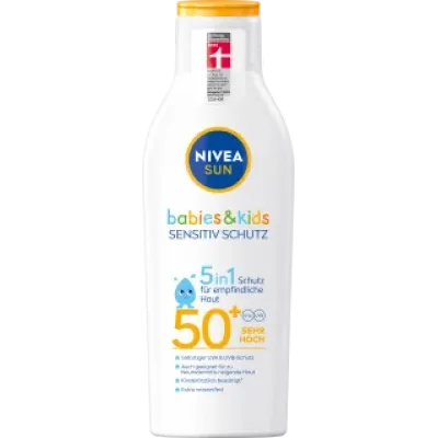 (121.98元/瓶)德国直邮妮维雅NIVEA儿童保护与护理敏感型防晒霜SPF 50+，200毫升*2瓶
